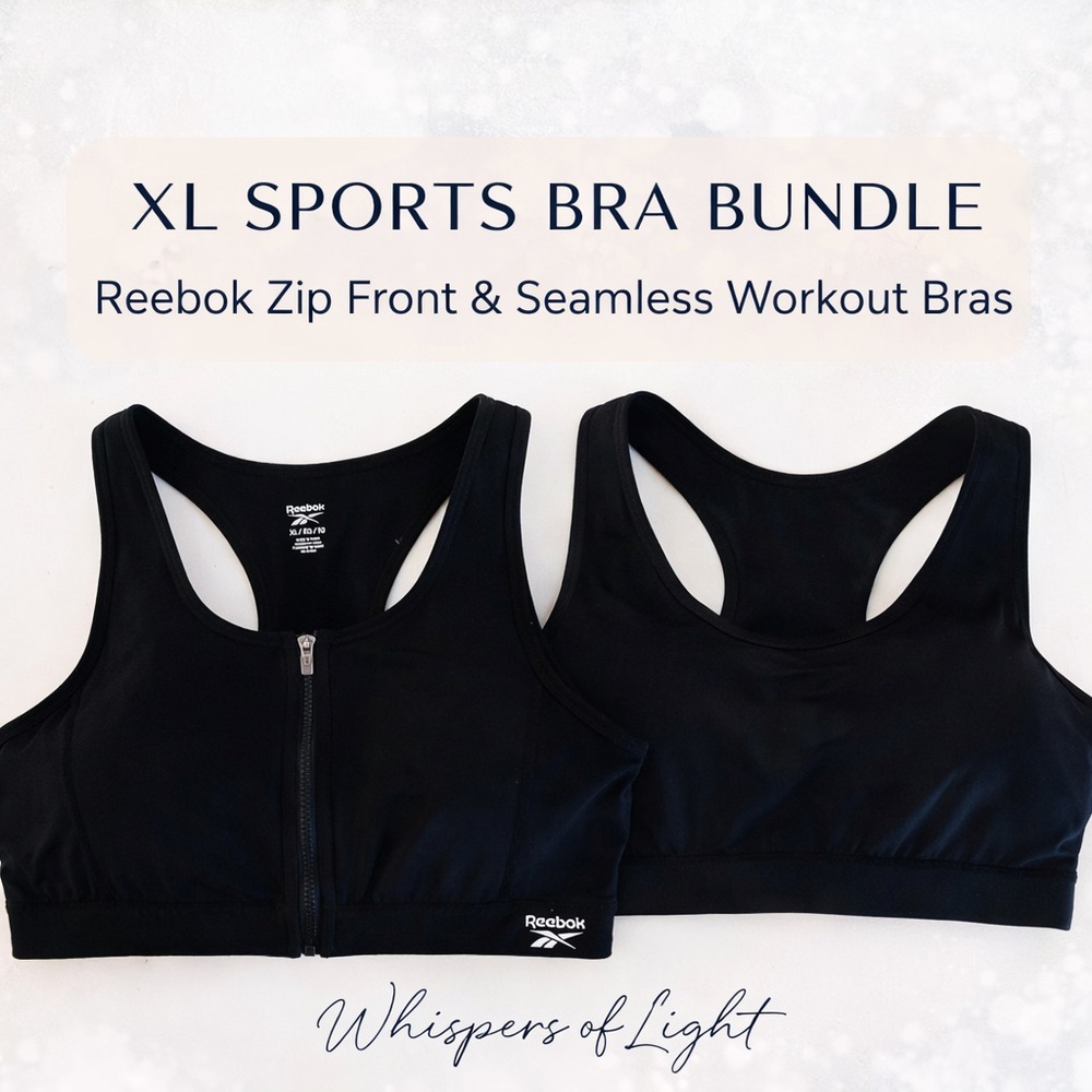 XL Sports Bra Bundle – Reebok & Seamless Workout Bras
